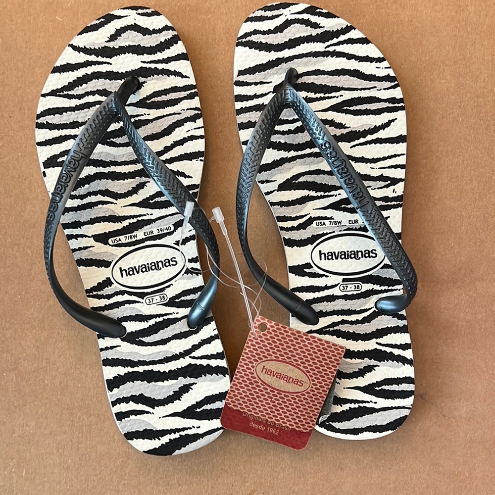 Havanas Zebra Print Flip Flops